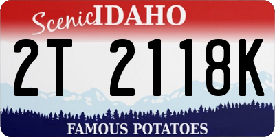ID license plate 2T2118K