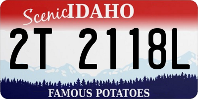 ID license plate 2T2118L