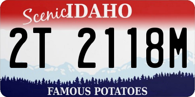 ID license plate 2T2118M
