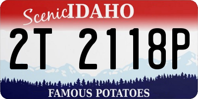 ID license plate 2T2118P