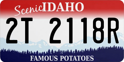 ID license plate 2T2118R