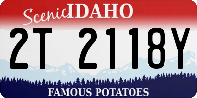 ID license plate 2T2118Y