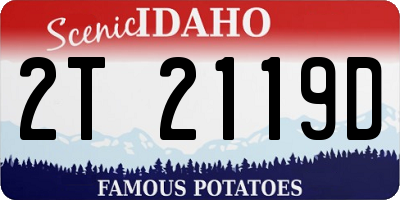 ID license plate 2T2119D