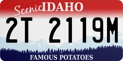 ID license plate 2T2119M