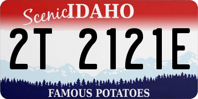 ID license plate 2T2121E