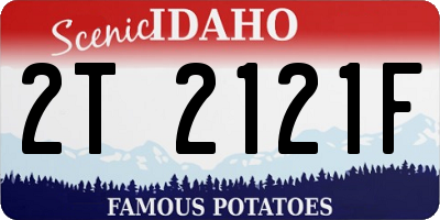 ID license plate 2T2121F