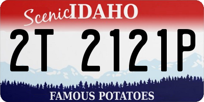 ID license plate 2T2121P