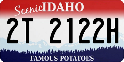 ID license plate 2T2122H