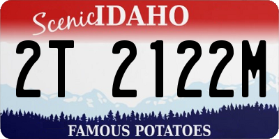 ID license plate 2T2122M