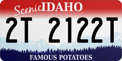 ID license plate 2T2122T