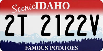 ID license plate 2T2122V