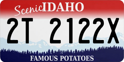 ID license plate 2T2122X