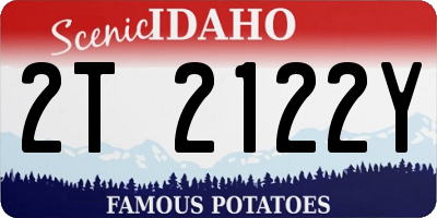 ID license plate 2T2122Y