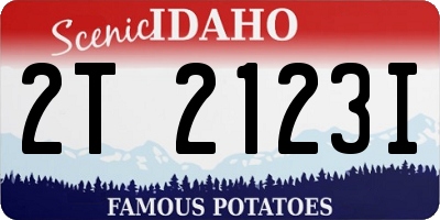 ID license plate 2T2123I