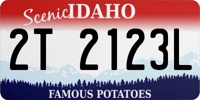 ID license plate 2T2123L