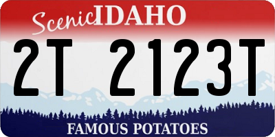 ID license plate 2T2123T