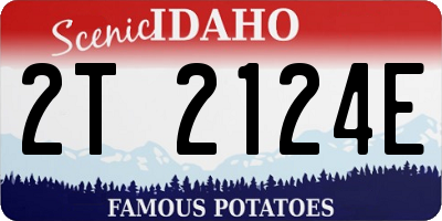 ID license plate 2T2124E