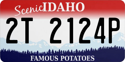 ID license plate 2T2124P