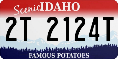ID license plate 2T2124T