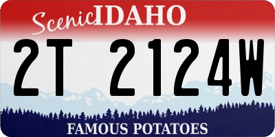 ID license plate 2T2124W