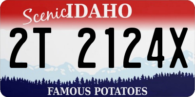 ID license plate 2T2124X