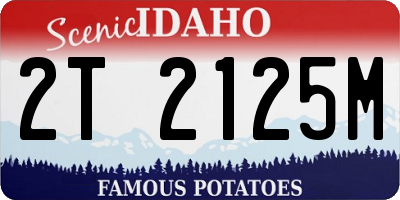 ID license plate 2T2125M