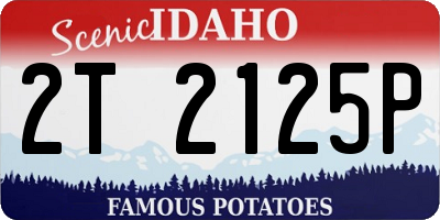 ID license plate 2T2125P