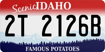 ID license plate 2T2126B