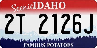 ID license plate 2T2126J