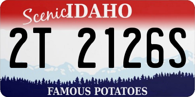ID license plate 2T2126S