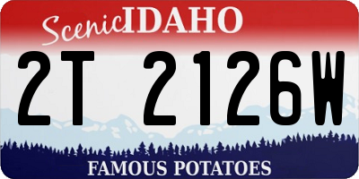 ID license plate 2T2126W