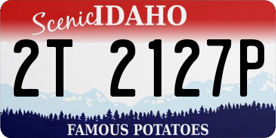 ID license plate 2T2127P