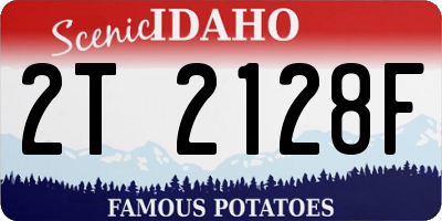 ID license plate 2T2128F