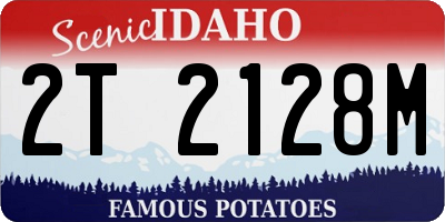 ID license plate 2T2128M