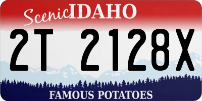 ID license plate 2T2128X