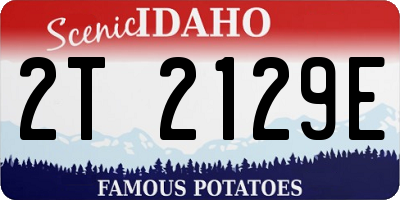 ID license plate 2T2129E
