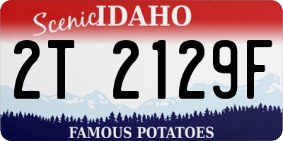 ID license plate 2T2129F