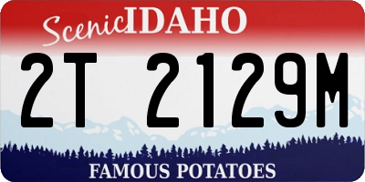 ID license plate 2T2129M