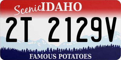ID license plate 2T2129V