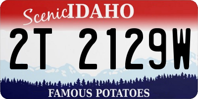 ID license plate 2T2129W