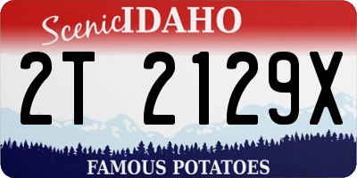 ID license plate 2T2129X