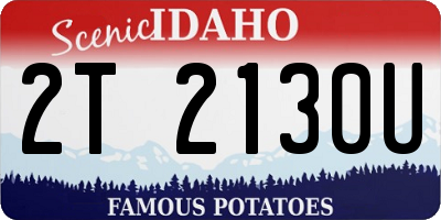 ID license plate 2T2130U