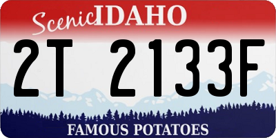 ID license plate 2T2133F