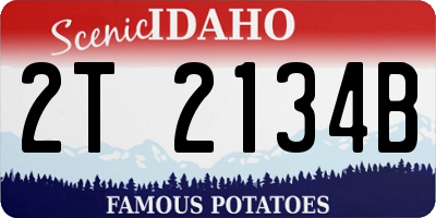 ID license plate 2T2134B