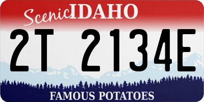 ID license plate 2T2134E