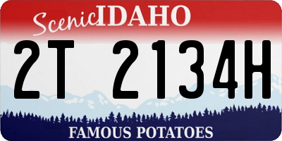 ID license plate 2T2134H