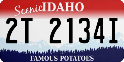 ID license plate 2T2134I