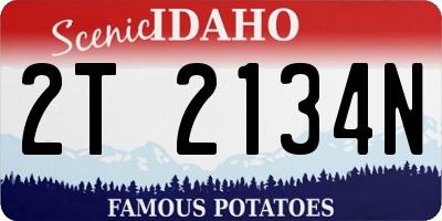 ID license plate 2T2134N
