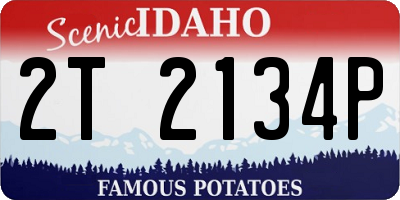 ID license plate 2T2134P