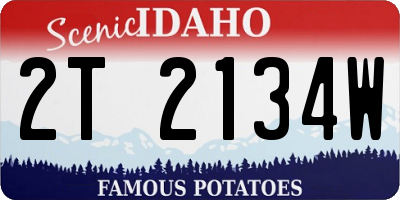 ID license plate 2T2134W